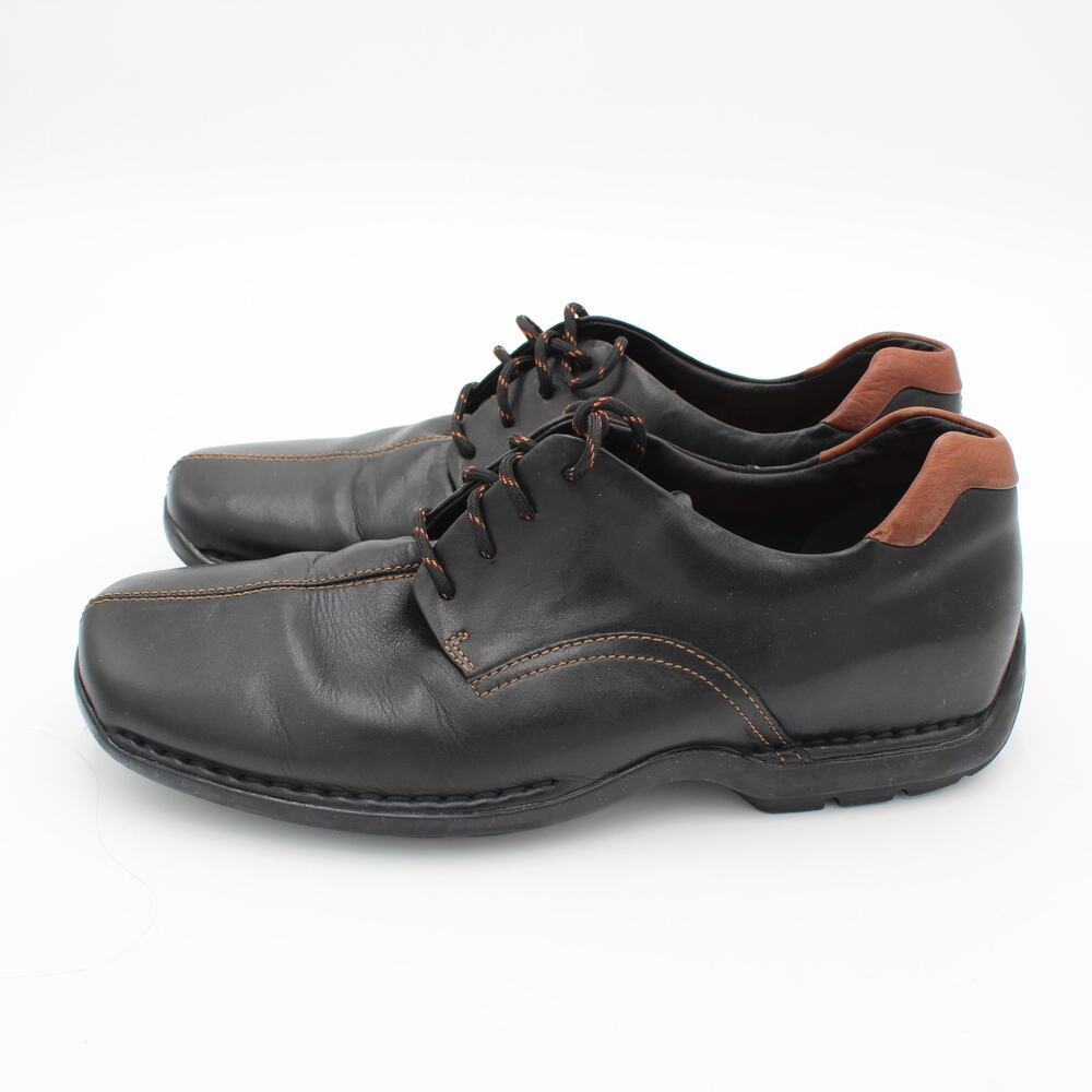 Cole Haan Oxford Shoes Mens 9.5 Black Brown Leather Lace Up Comfort Dress Casual - Picture 2 of 9